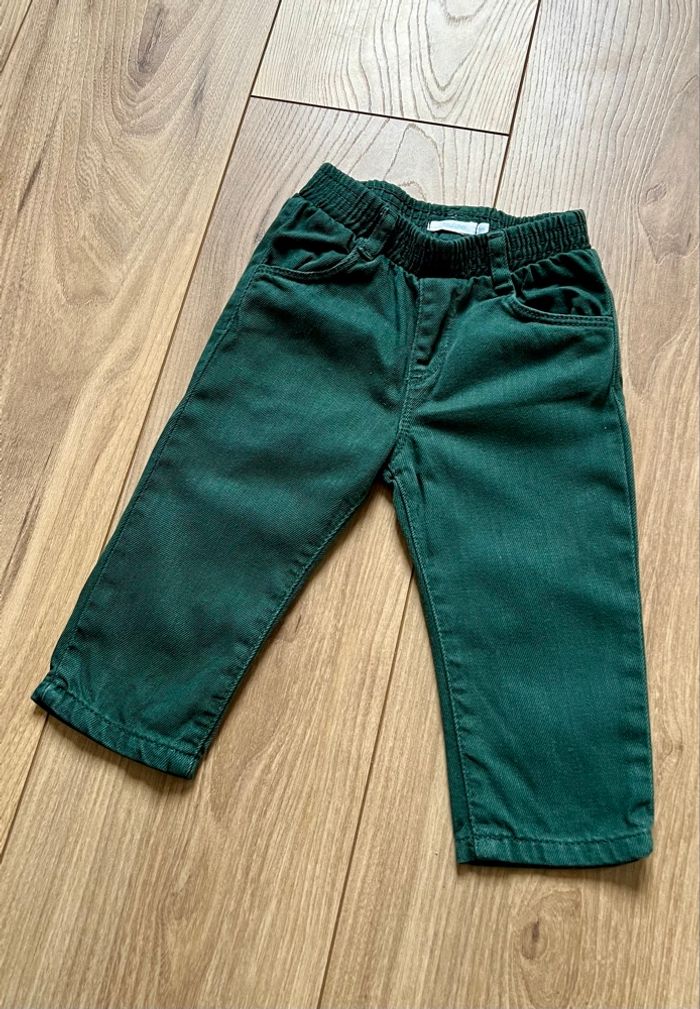Pantalon vert en coton - Bout’chou (Monoprix)