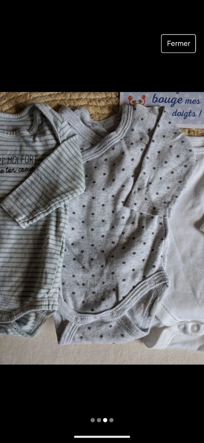 3 bodys manches longues 3 mois - photo numéro 3