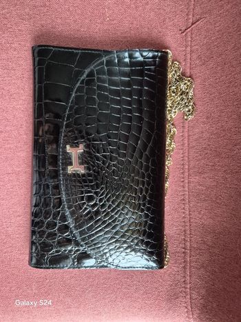 Sac vintage crocodile en cuir pourchet