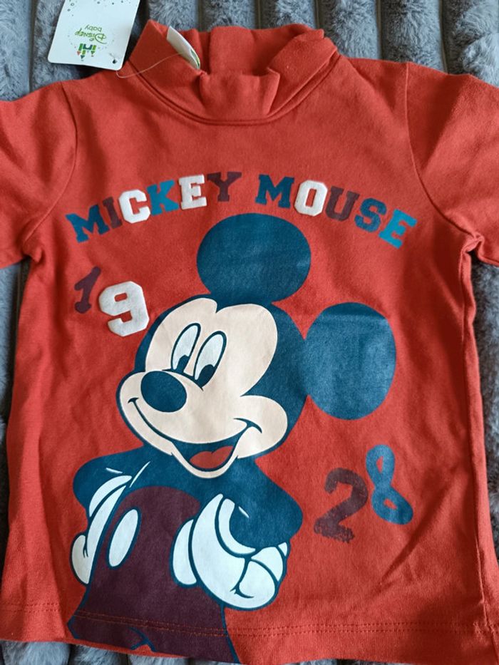 NEUF Etiq. T-shirt Mickey T. 86cm Disney - photo numéro 7