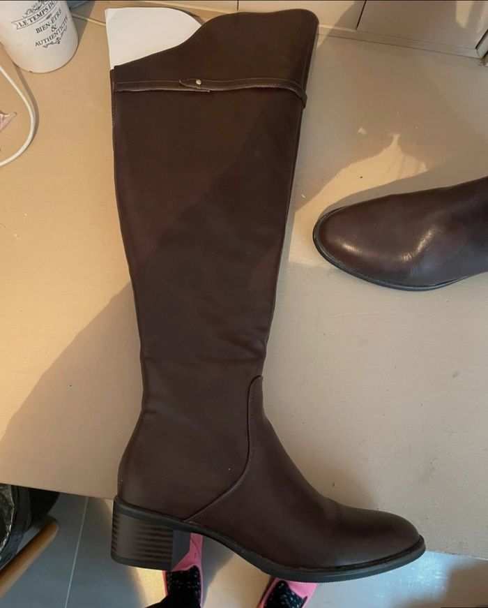 Bottes cuissardes marron neuve - photo numéro 4