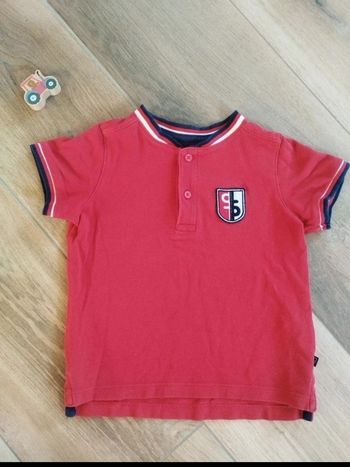 Polo manches courtes rouge garçon 3 ans Okaidi