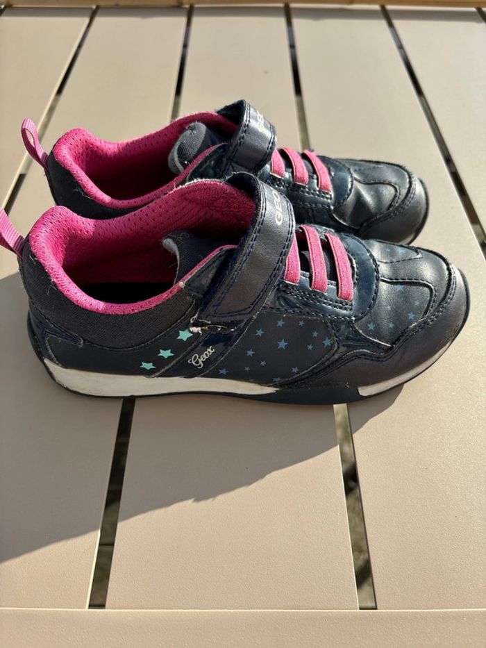 Baskets geox 32 bleu et rose - photo numéro 3