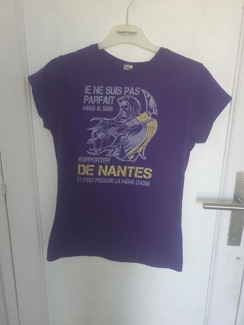 T-shirt violet supporter Nantes Taille 10 ans