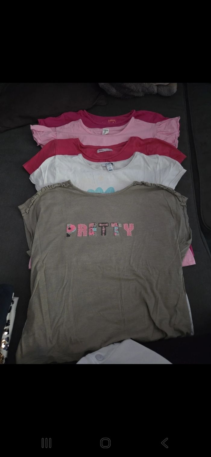 Lot 5 tee-shirts 12 ans