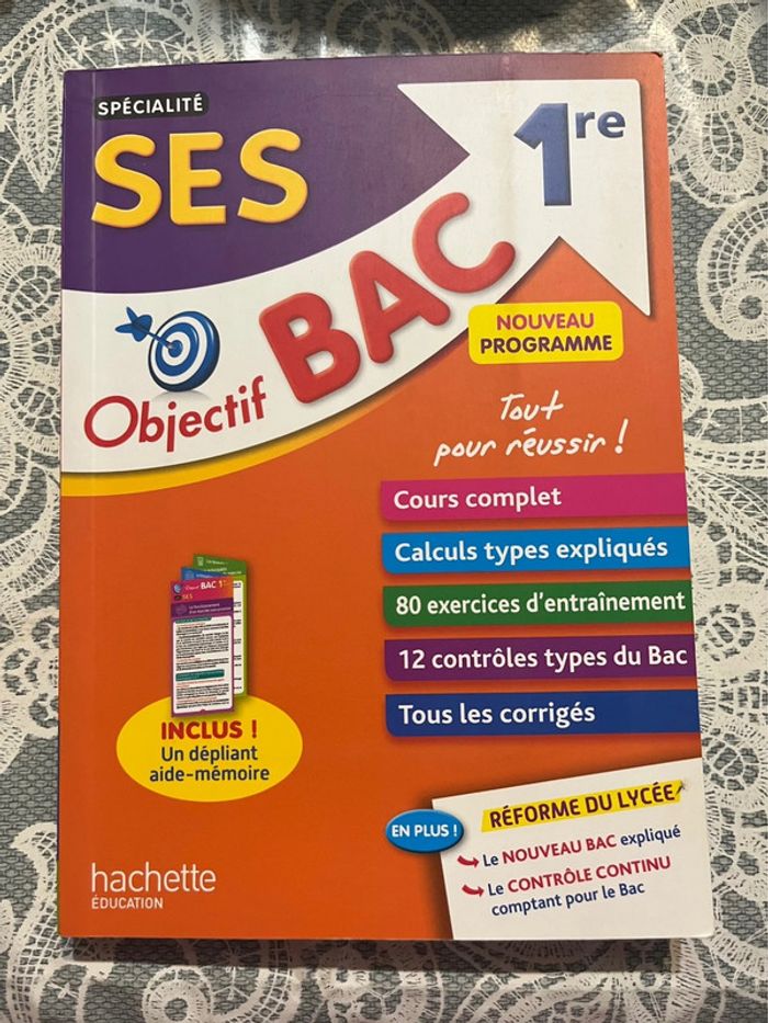 Objectif bac 1ere SES spécialité