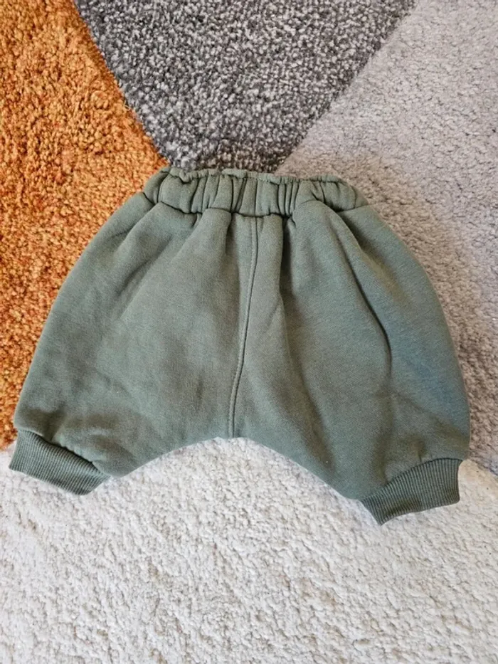 Pantalon de jogging bébé garçon taille 1 mois en fibres recyclées vert TAO - photo numéro 2