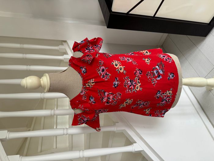 Blouse Primark rouge et fleurs multicolores - photo numéro 5