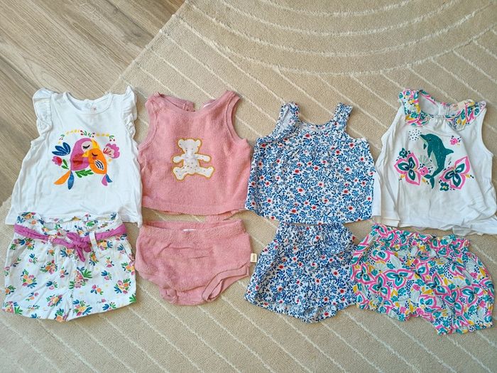 Lot ensembles short été tee shirt été 6 mois