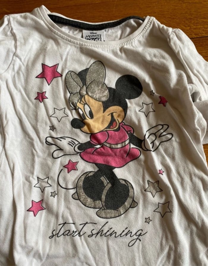Lot 2 t-shirt manches longues Minnie - photo numéro 2