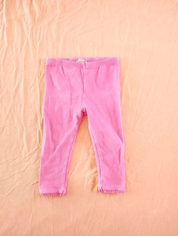 * Legging rose taille élastique et froufrou bas des jambes T18M Grain de blé