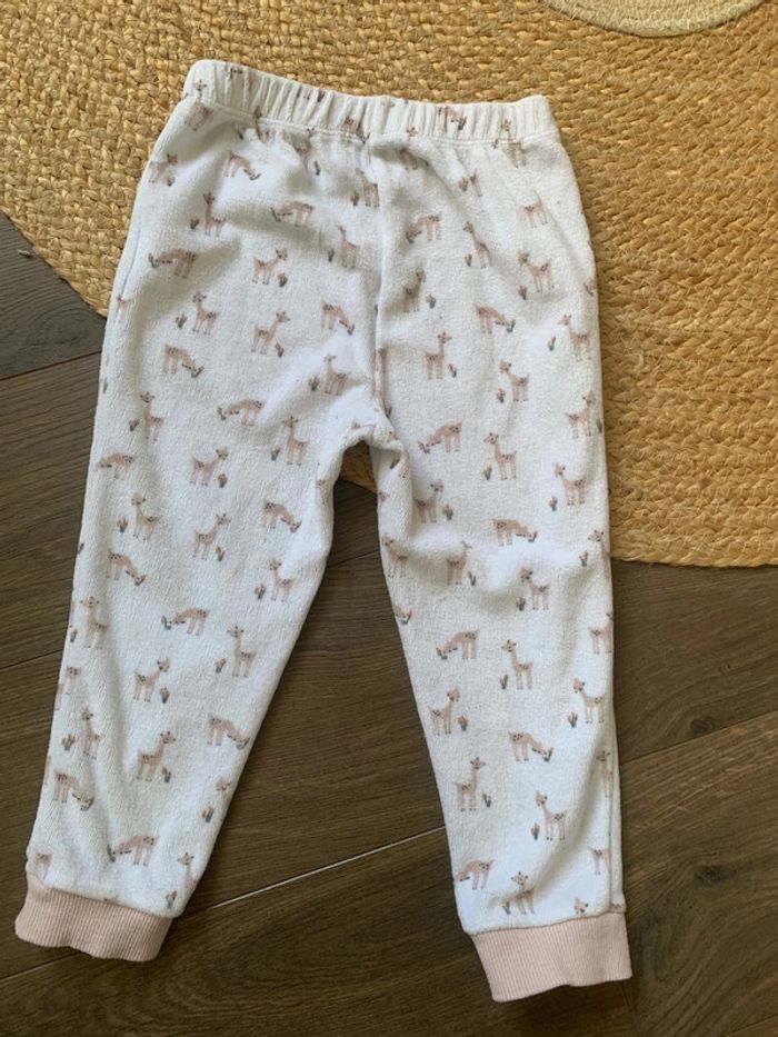 Lot 2 pyjama velours blanc rose biche La Redoute 2 ans - photo numéro 16