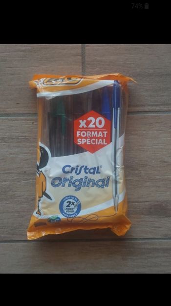 Lot stylos bic cristal