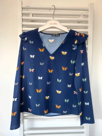 Blouse bleue XS Shein