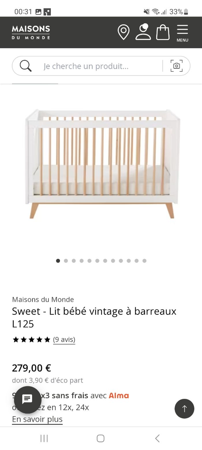 Lit bébé maison du monde - photo numéro 6