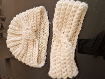 Bonnet et bandeau en laine