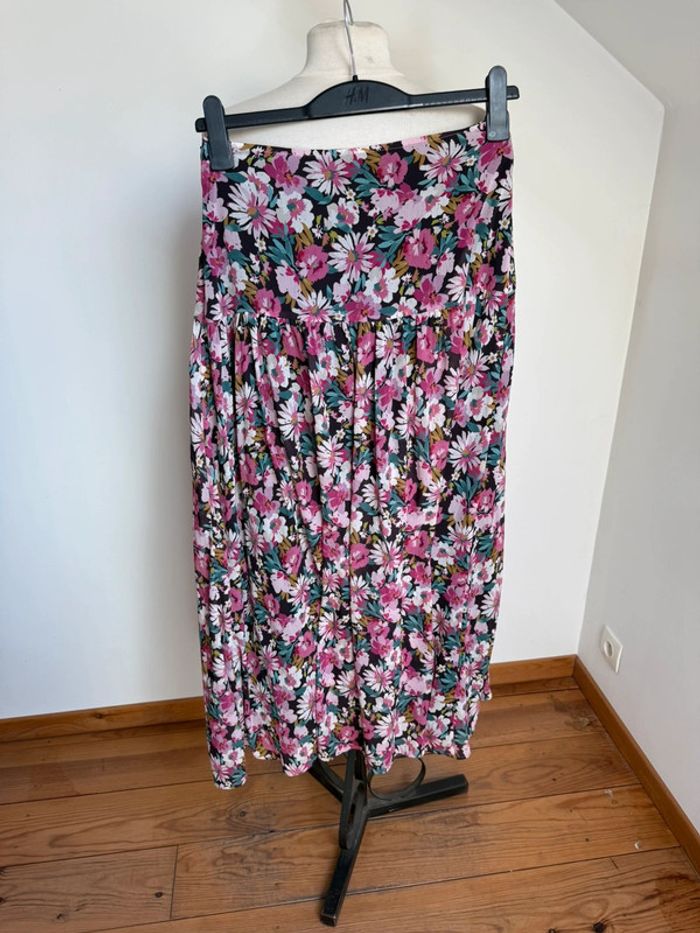 Superbe jupe longue fleurie fluide neuve Camaïeu 🌸 S 36 - photo numéro 5