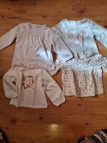 Tee-shirt manche longue fille 18 mois