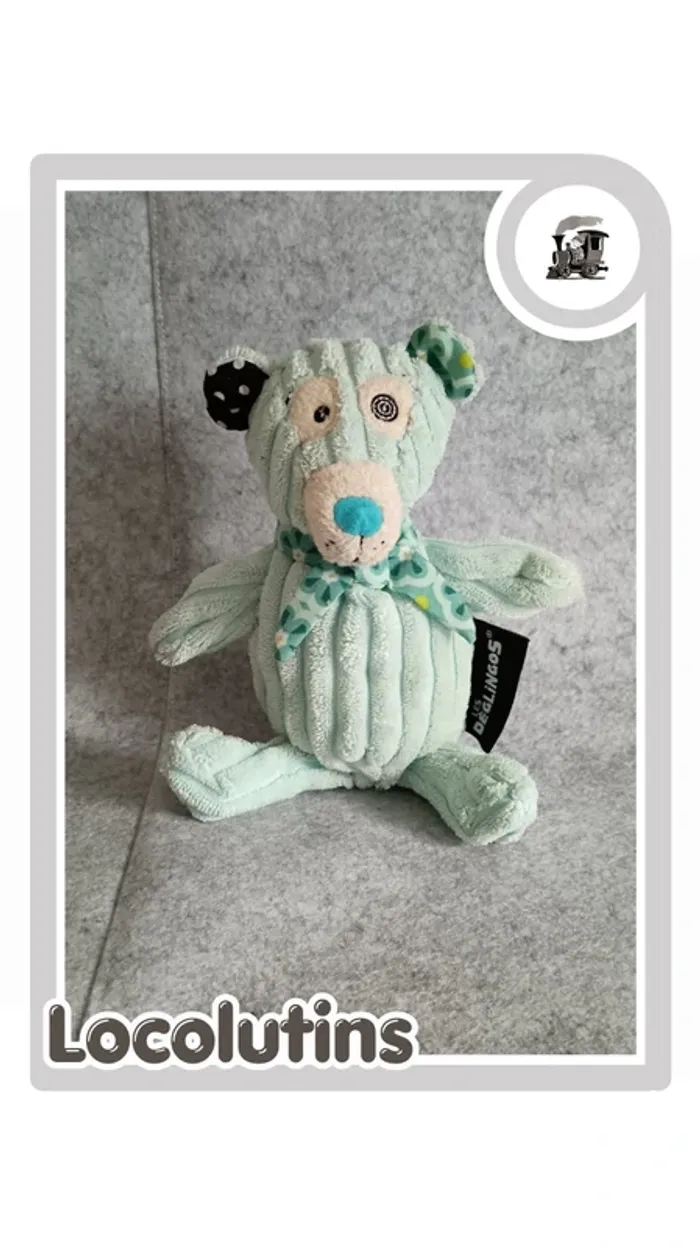 🚂 Peluche Ours polaire Deglingos