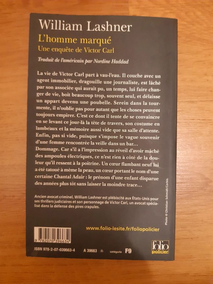 L'homme Marqué de William Lashner - photo numéro 2
