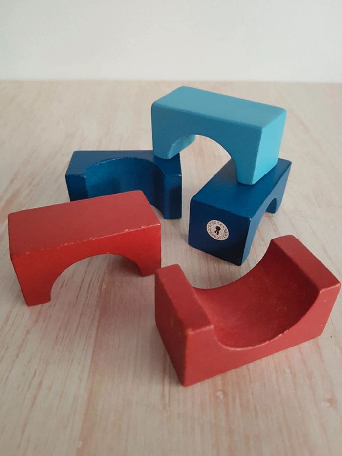 Kubix blocs de construction en bois Janod et petit train - photo numéro 4