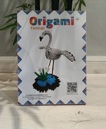 Origami 3D Flamant à assembler