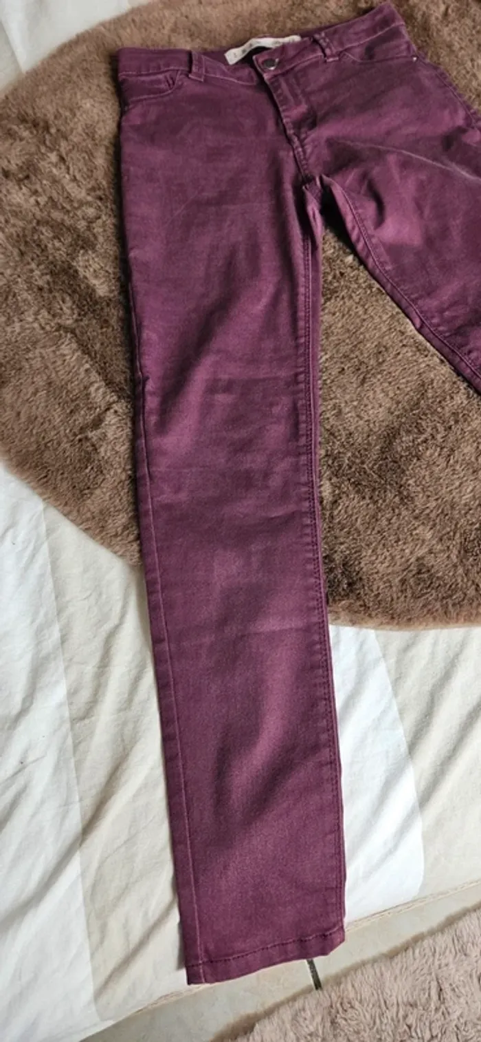 Jeans skinny violet taille 36 - photo numéro 3
