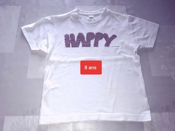 🔮 Tee Shirt HAPPY en 8 ans  🔮