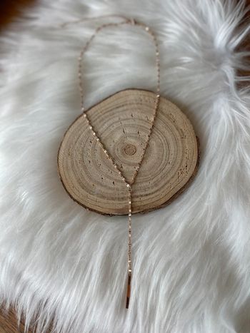 Collier chaine or rose inox