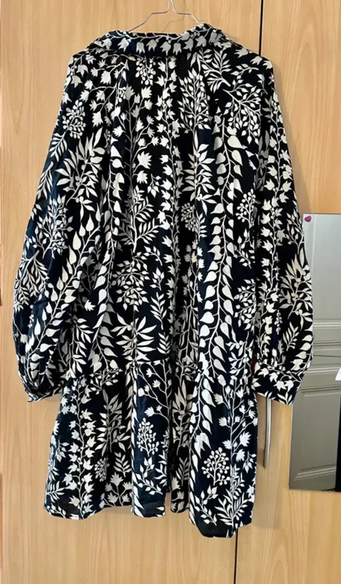 Superbe robe Noire et blanche/creme, taille XL - photo numéro 4