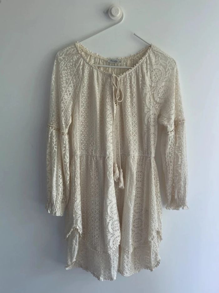 Robe dentelle crème taille M