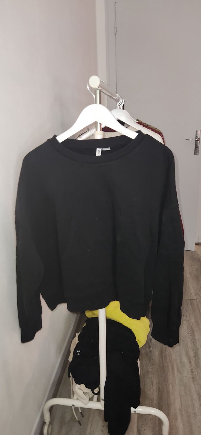 Sweat sans capuche noir