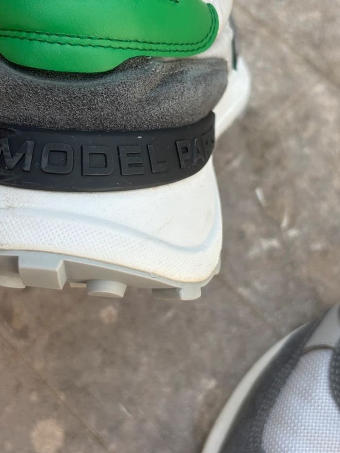 Baskets Philipp model Antibes Grises Vert altu W004 taille 41 - photo numéro 7