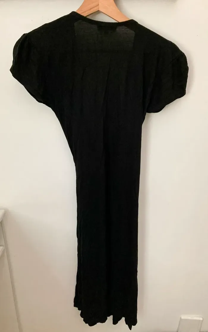 Robe portefeuille fluide noire Etam Taille L - photo numéro 2