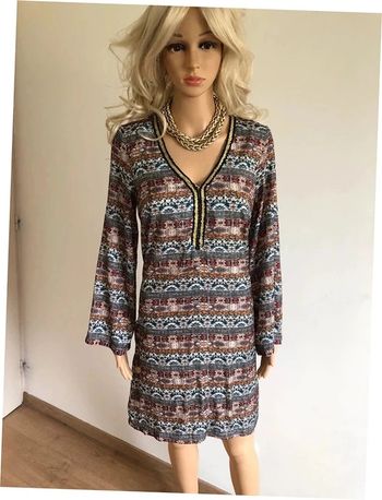 Robe casual imprimée à manches longues Morgan taille 38 TBE