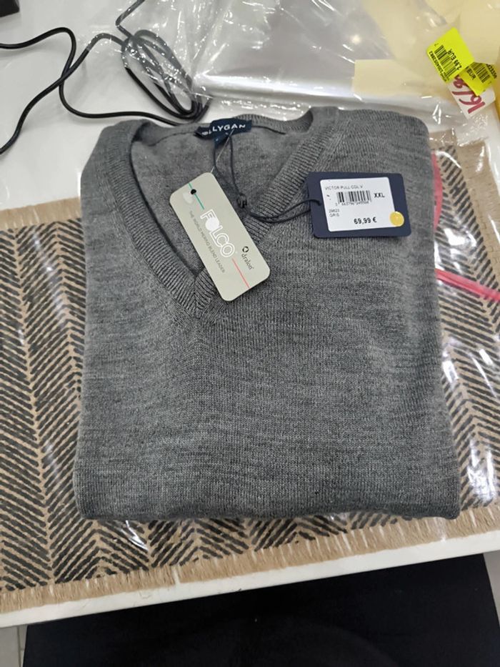 Pull col v ollygan taille xxl neuf - photo numéro 6