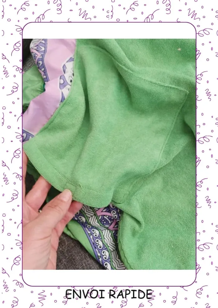 Serviette de plage en éponge et en satiné - photo numéro 6