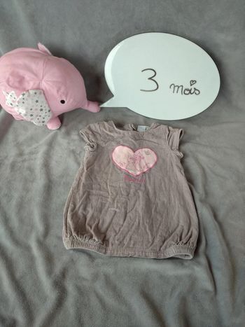 Robe d'hiver velours style boule Fille 3 mois Bambi Disney 100% coton