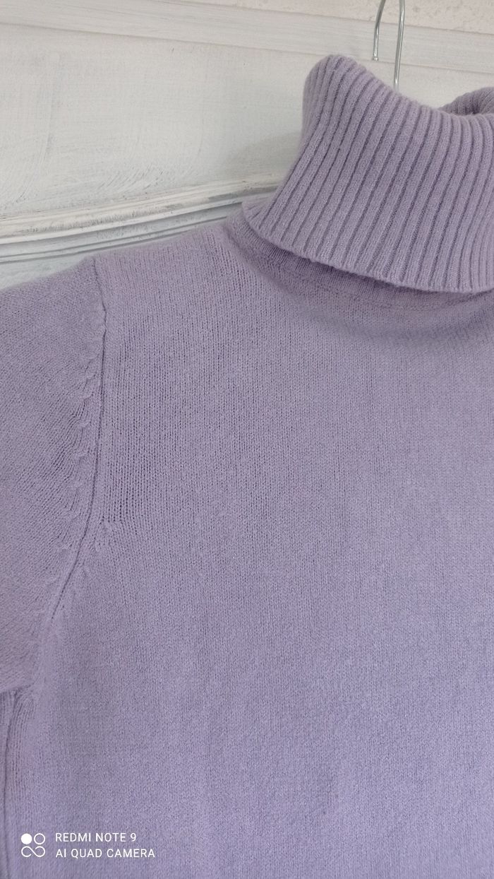 Pull col roulé  mauve lilas taille S Tbe - photo numéro 2