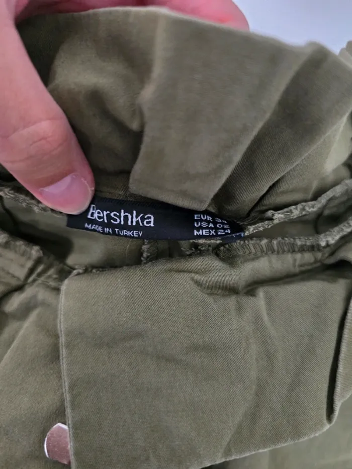Pantalon chino kaki - Taille haute - photo numéro 3