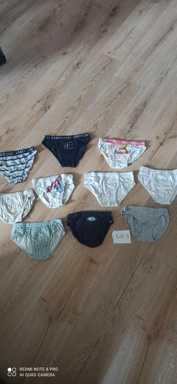 Lot de 10 slips 6 ans