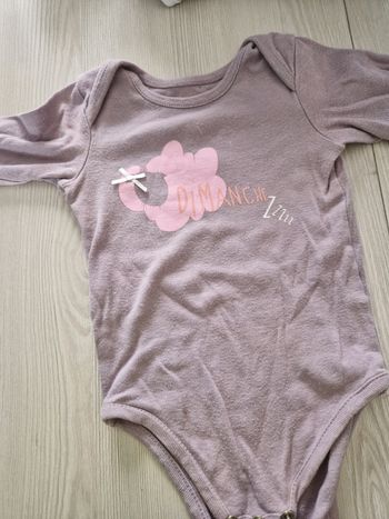 Lot 3 bodies manches longues 12 mois