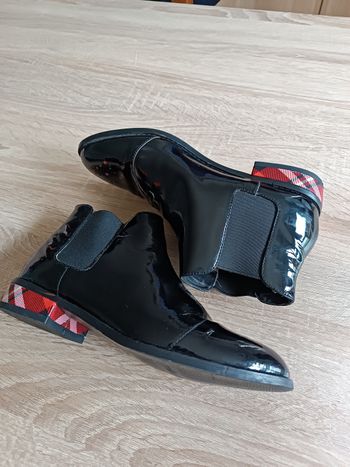 Bottines vernies cuir