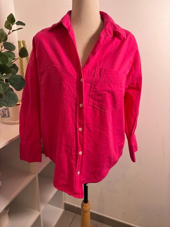 Chemise Zara taille S over sise rose fuchsia en très bon état