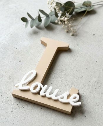 Lettre déco enfant XL - Louise - Décoration chambre bébé 
 