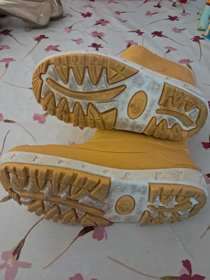 Jolies bottes de pluie unisexe jaunes T30 G&G - photo numéro 5