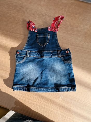 Salopette en jean bretelle réglable 6 mois