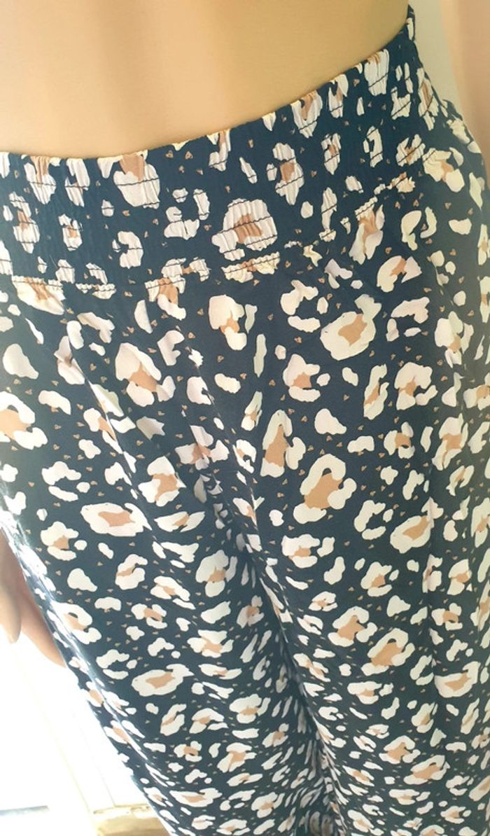 🩷 Pantalon fluide motif léopard taille L 40 Kiabi #emyfleury_40femme - photo numéro 5