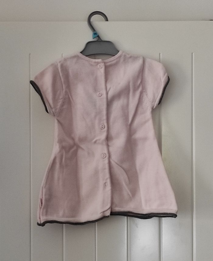 Robe bébé fille 12 mois – coton lainage, excellent état - photo numéro 3