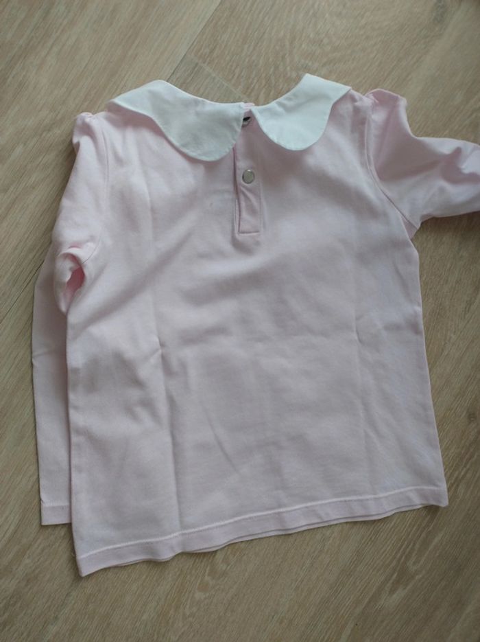 Tee-shirt rose col claudine Jacadi - photo numéro 3